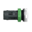 Schneider Electric Panel Mount White LED Pilot Light Harmony XB5, 22 mm Cutout, 110V AC, 120V AC, IP66, Round XB5EVG1