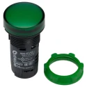Schneider Electric Panel Mount Green LED Pilot Light Harmony XB5 22 mm Cutout 110V AC 120V AC IP66 Round XB5EVG3