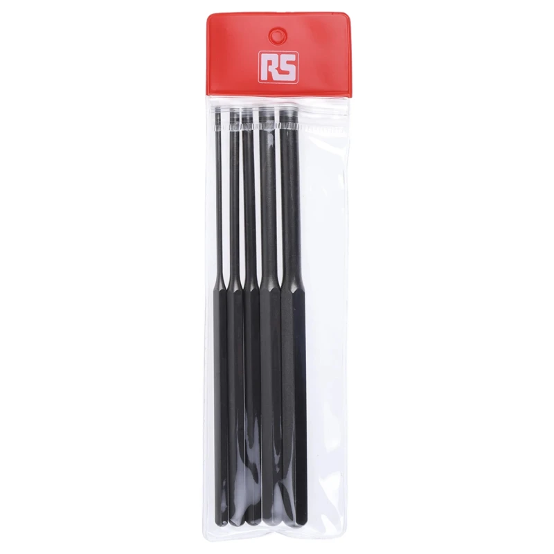 RS PRO 5-Piece Parallel Pin Punch Set, Shank Diameters 3 mm to 9.5 mm, Length 205 mm 875-4761