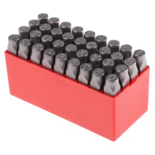 RS Pro 10 mm Engraving Letter Punch Set 36 Piece Chrome Vanadium Steel Hardened 58-60 HRC 875-4780