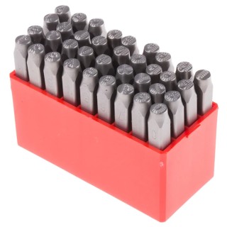RS Pro 5 mm x 36 Piece Engraving Letter Punch Set, Dot Font Type Module, Chrome Vanadium Steel 875-4774