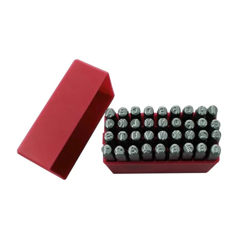 RS Pro 6 mm Engraving Letter Punch Set, 36 Pieces (27 Capital A-Z Letters & Symbol &, 9 Numbers 0-8) Chrome 875-4783