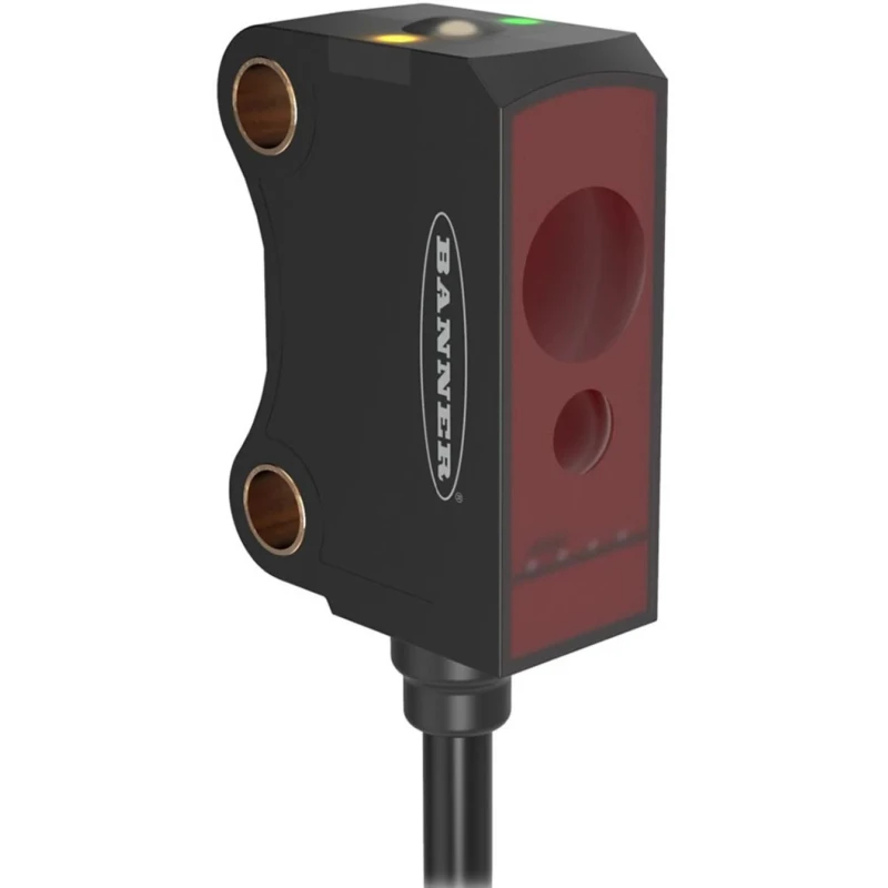Banner Precise Rectangular Photoelectric Sensor, Laser Light Source, Detection Range 0 → 3 m, PNP Output, IP67 VS8LEJQ