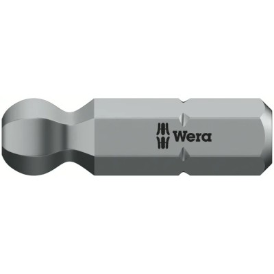 Wera Hex Screwdriver Bit, 4 mm Size, 0.25 mm Drive Size, Hex Drive Type, 25 mm Overall Length 05056354001