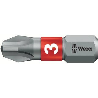 Wera Screwdriver Bit Phillips PH3 25 mm Drive Size High-Quality BiTorsion Zone 05056424001