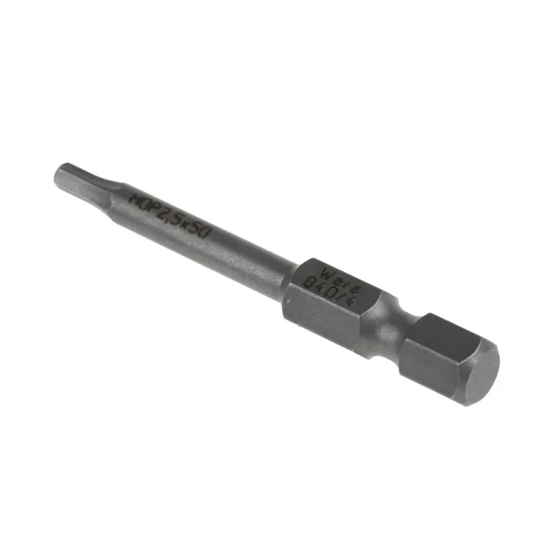 Wera Hex Screwdriver Bit 1/4 in Drive, 2.5 mm Tip Size, Hex Drive Type, 50 mm Overall Length 05059604001