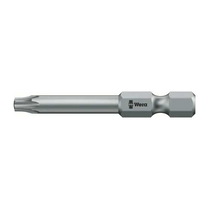 Wera Screwdriver Bit, 6.35 mm Hex Drive, T8 Tip, 89 mm Overall Length 05060048001