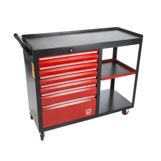 RS PRO 6 Drawer Wheeled Steel Roller Cabinet with Smart-Lock System 1.09m Length 980mm Width 450mm Height 875-5789