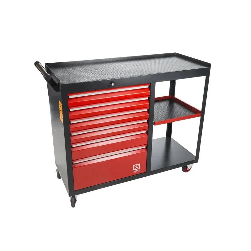 RS PRO 6 Drawer Wheeled Steel Roller Cabinet with Smart-Lock System 1.09m Length 980mm Width 450mm Height 875-5789