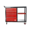 RS PRO 6 Drawer Wheeled Steel Roller Cabinet with Smart-Lock System 1.09m Length 980mm Width 450mm Height 875-5789