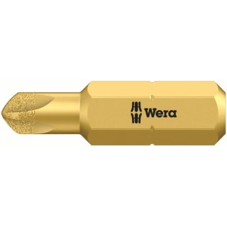 Wera Torq Screwdriver Bit, 1/4 in Hex Drive, TQ10 Tip, Diamond Tipped, 25mm Overall Length TQ10