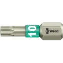 Wera Screwdriver Bit Stainless Steel Hex Drive 6.35 mm Tip T10 Size 25 mm Overall 05071032001