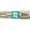 Wera Stainless Steel Screwdriver Bit, T25 Tip, 25 mm Overall Length, 1-Piece 05071035001
