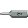 Wera Screwdriver Bit, 25 mm Drive Size, PH1 Phillips Tip, Chrome Plated Stainless Steel 135042