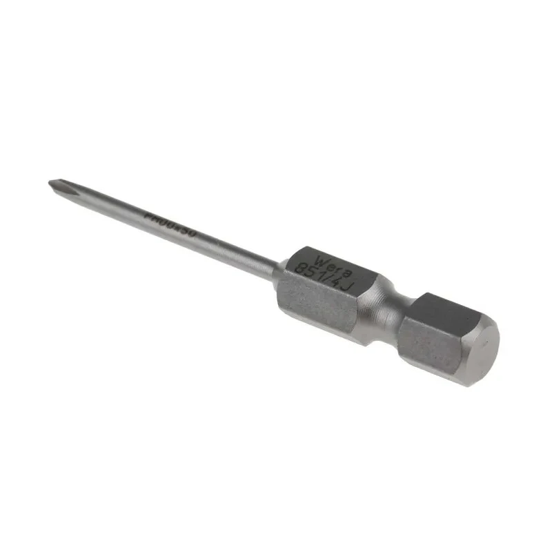 Wera Screwdriver Bit with 1/4 in Hexagonal Drive, PH00 Phillips Tip, 50 mm Overall Length PH00