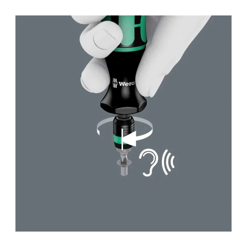 Wera Pre-Settable Torque Screwdriver, 2.5 To 29.0 in.lbs, 1/4 in Drive ESD Safe, ±6 % Accuracy 05074720001