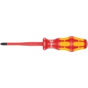 Wera Insulated Screwdriver PH2 Tip 100mm Blade Chrome Plated Stainless Steel VDE 1000V Approved 205mm Overall 05006451001