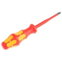 Wera Insulated Screwdriver PH2 Tip 100mm Blade Chrome Plated Stainless Steel VDE 1000V Approved 205mm Overall 05006451001