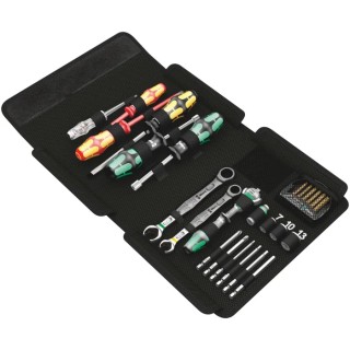 Wera 25 Piece Plumber Tool Kit with Pouch VDE 1000V Approved IEC 60900 05135927001
