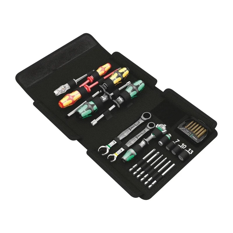 Wera 25 Piece Plumber Tool Kit with Pouch VDE 1000V Approved IEC 60900 05135927001