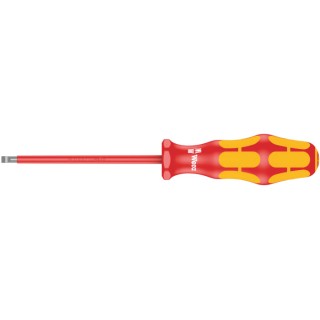 Wera Insulated Screwdriver with 150 mm Blade, Ergonomic Grip, VDE/1000V Approved, 248 mm Overall Length 05006116001