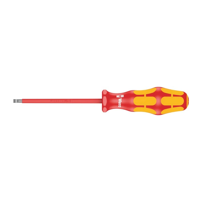 Wera Insulated Screwdriver with 150 mm Blade, Ergonomic Grip, VDE/1000V Approved, 248 mm Overall Length 05006116001