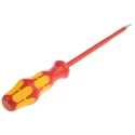 Wera Insulated Screwdriver with 150 mm Blade, Ergonomic Grip, VDE/1000V Approved, 248 mm Overall Length 05006116001