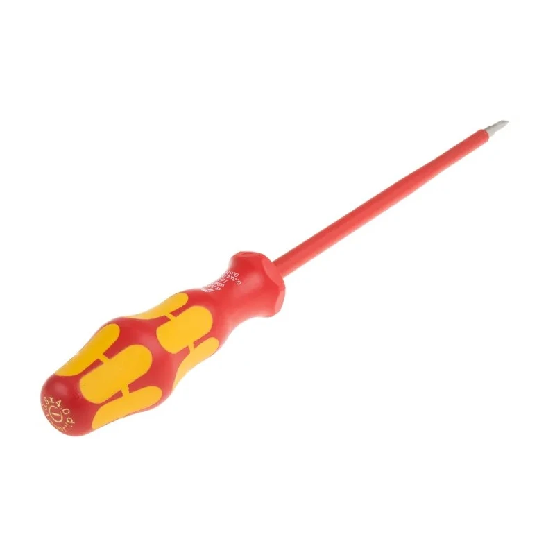 Wera Insulated Screwdriver with 150 mm Blade, Ergonomic Grip, VDE/1000V Approved, 248 mm Overall Length 05006116001