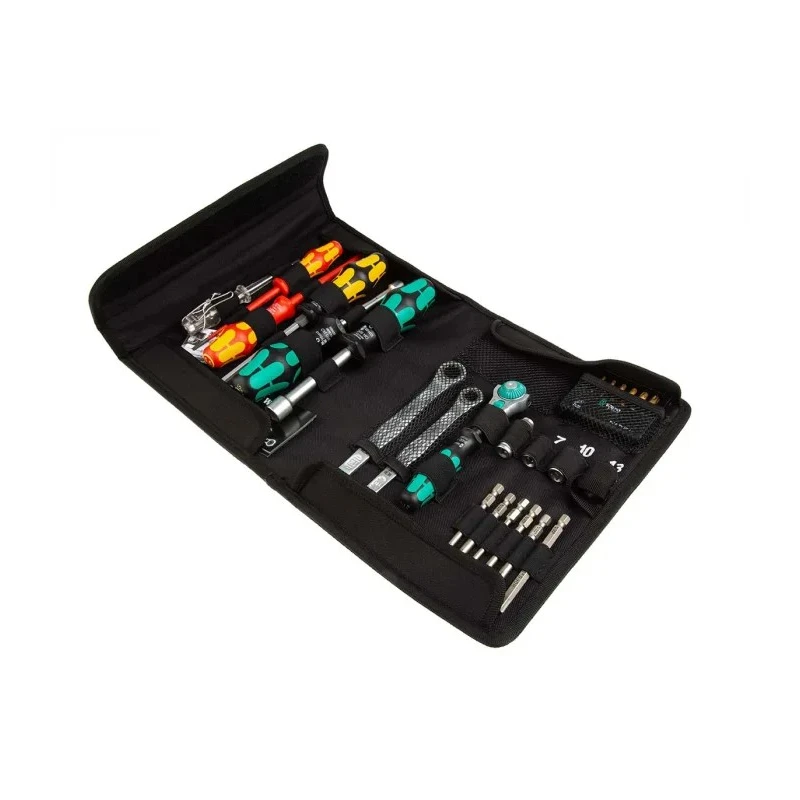 Wera 25 Piece Plumber Tool Kit with Pouch VDE 1000V Approved IEC 60900 05135927001