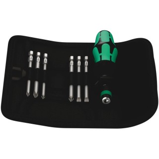 Wera Hexagon, Phillips, Pozidriv, Slotted, Torx Interchangeable Standard Screwdriver Set, 7-Piece 05059298001