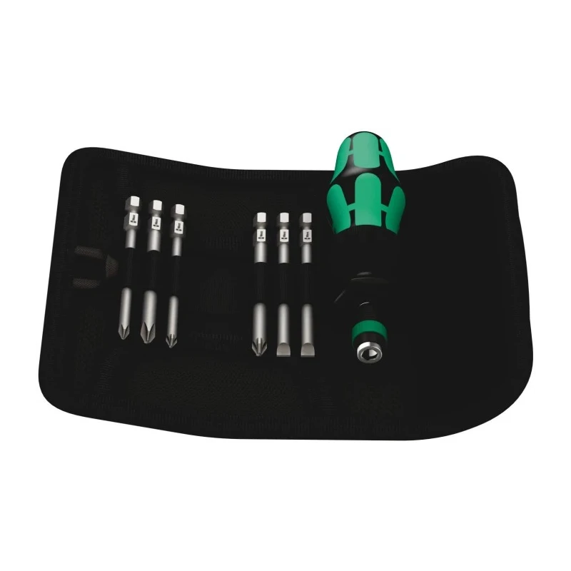 Wera Hexagon, Phillips, Pozidriv, Slotted, Torx Interchangeable Standard Screwdriver Set, 7-Piece 05059298001