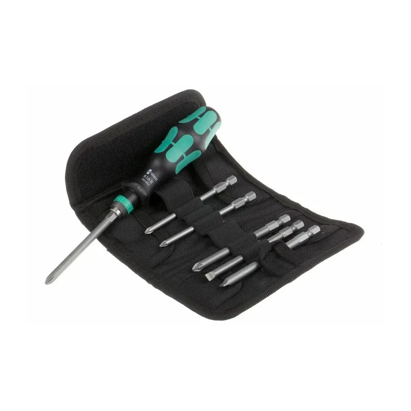 Wera Hexagon, Phillips, Pozidriv, Slotted, Torx Interchangeable Standard Screwdriver Set, 7-Piece 05059298001