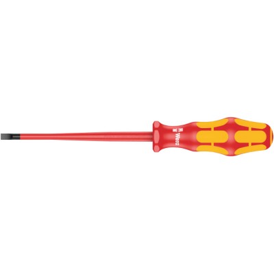 Wera Insulated Screwdriver with 125 mm Blade, VDE 1000V Approved, Chrome Plated Stainless Steel Blade, 223mm 05006442001