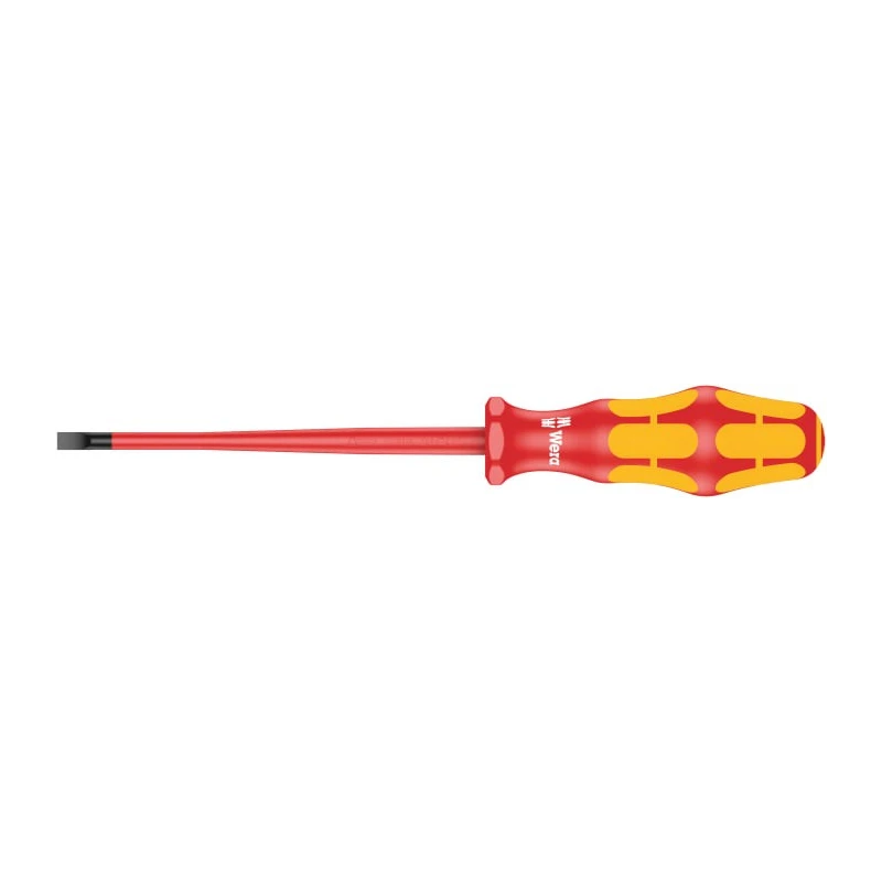 Wera Insulated Screwdriver with 125 mm Blade, VDE 1000V Approved, Chrome Plated Stainless Steel Blade, 223mm 05006442001