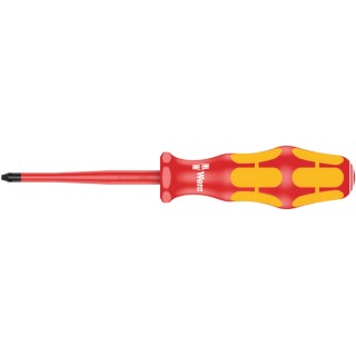 Wera Insulated Screwdriver PH1 Tip 80 mm Blade 178 mm Overall VDE 1000V Approved 05006450001