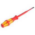 Wera Insulated Screwdriver with 125 mm Blade, VDE 1000V Approved, Chrome Plated Stainless Steel Blade, 223mm 05006442001