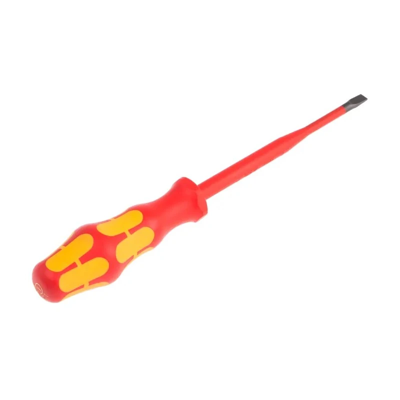 Wera Insulated Screwdriver with 125 mm Blade, VDE 1000V Approved, Chrome Plated Stainless Steel Blade, 223mm 05006442001