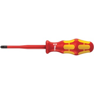 Wera Insulated Screwdriver PZ1 Tip 80 mm Blade VDE 1000V Approved Chrome Plated Stainless Steel Blade 178mm 05006465001