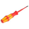 Wera Insulated Screwdriver PZ1 Tip 80 mm Chrome Plated Stainless Steel Blade 178 mm Overall Length VDE 1000V 05006460001