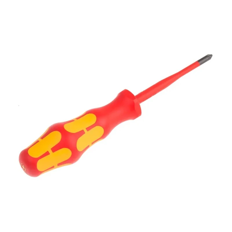 Wera Insulated Screwdriver PZ1 Tip 80 mm Chrome Plated Stainless Steel Blade 178 mm Overall Length VDE 1000V 05006460001
