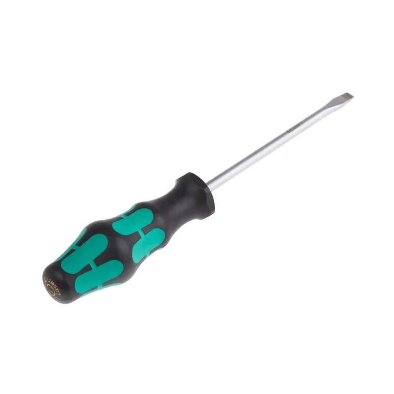Wera Slotted Screwdriver 125 mm Blade, 230 mm Overall Length, Insulated, Stainless Steel Blade 05007620001