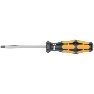 Wera Slotted Screwdriver, Standard Type, 0.6mm Thickness, 3.5mm Tip Width, 80mm Blade Length, 161mm Overall 05018260001