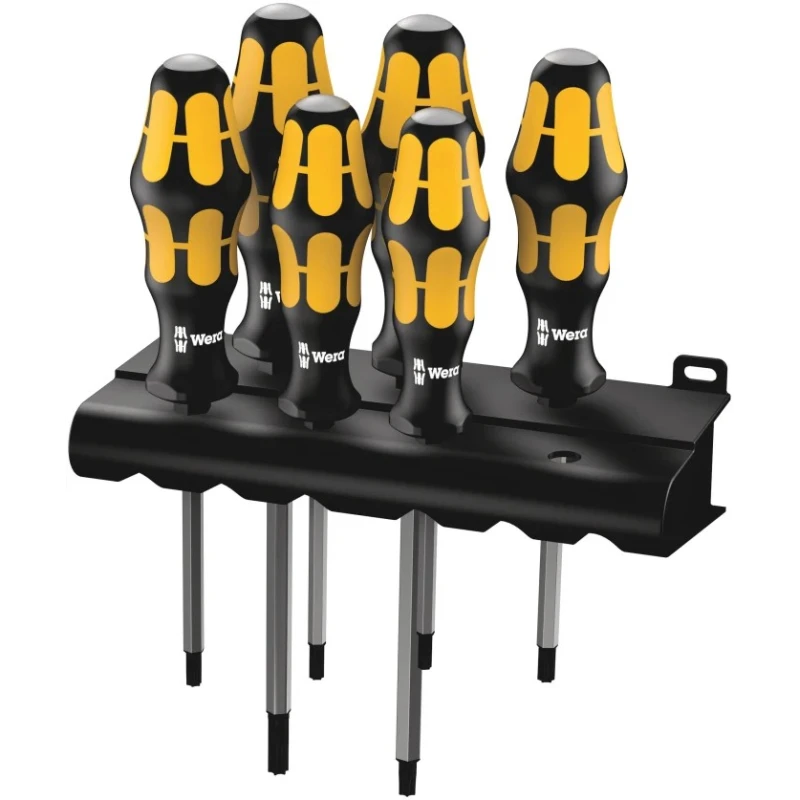 Wera Torx Standard Screwdriver Set, 6-Piece, Tip Sizes TX15 to TX40, Kraftform Handle 05024410001