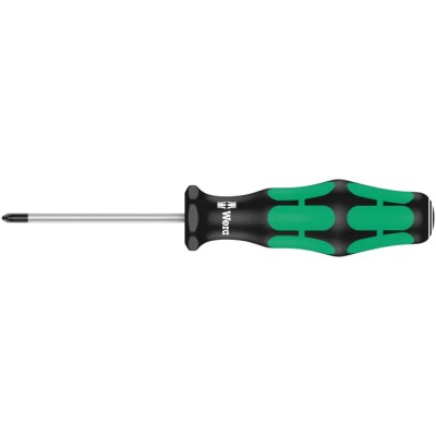 Wera Pozidriv Standard Screwdriver, PZ0 Tip, 60 mm Blade, 141 mm Overall Length 05009305001