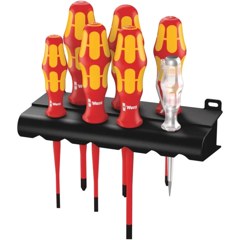 Wera Insulated Plus Minus Screwdriver Set 7-Piece IEC 60900 Certified, Czech Republic Origin 05006480001