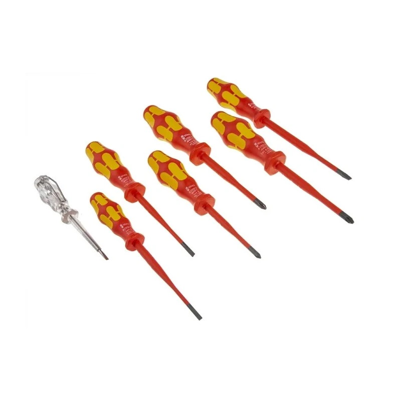 Wera Insulated Plus Minus Screwdriver Set 7-Piece IEC 60900 Certified, Czech Republic Origin 05006480001