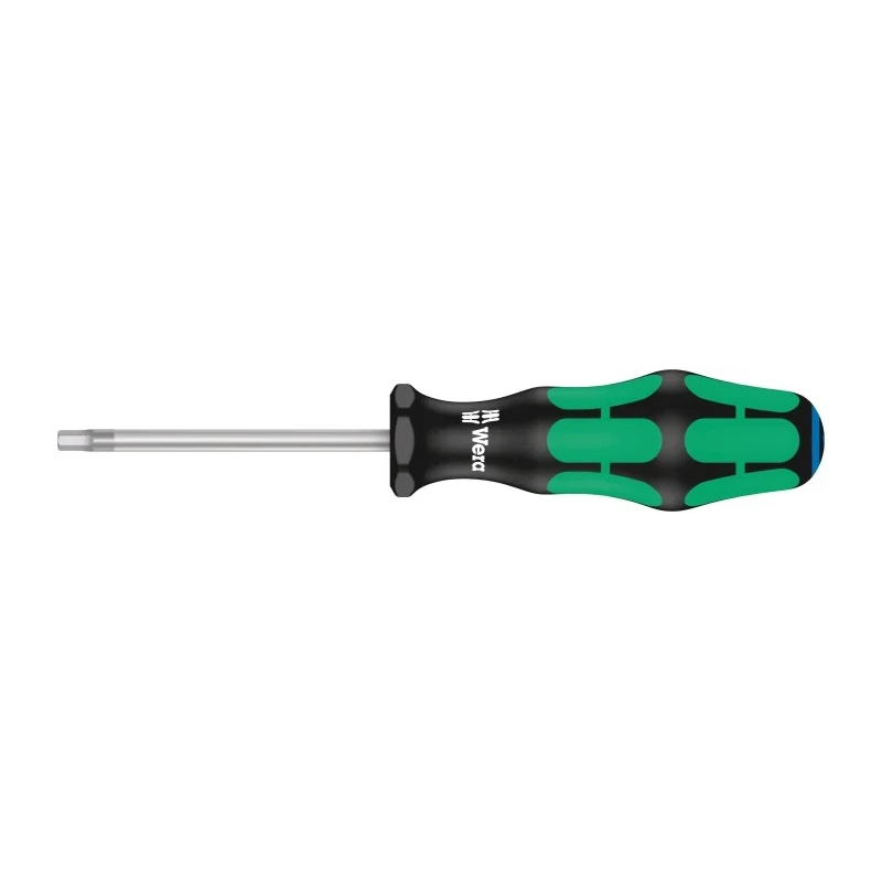 Wera Hexagon Screwdriver 4 mm Tip, 173mm Overall, Chrome Plated Blade, Multi Component Plastic Handle 05023115001
