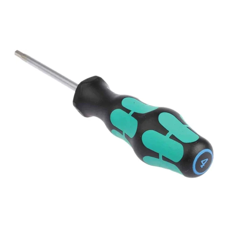 Wera Hexagon Screwdriver 4 mm Tip, 173mm Overall, Chrome Plated Blade, Multi Component Plastic Handle 05023115001