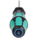 Wera Hexagon Screwdriver 4 mm Tip, 173mm Overall, Chrome Plated Blade, Multi Component Plastic Handle 05023115001