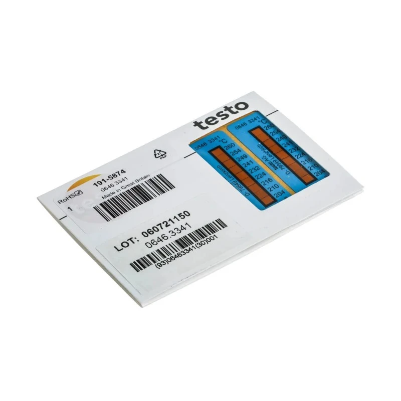 Testo Temperature Sensitive Label 204 °C to 260 °C 2 Levels 0646 3341